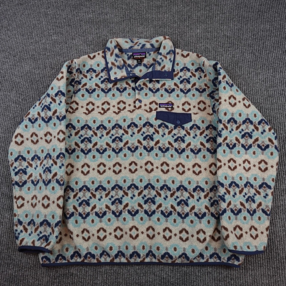 Patagonia Synchilla Jacket Womens 2XL Tundra Cluster Snap-T Pullover 25455